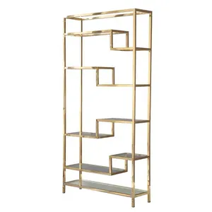 Home Office Bücherregal 5-Tier rustikale industrielle Bücherregal Display Dekor Akzent/Metallrahmen Bücherregal Steh gestelle