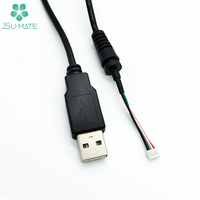 Kabel Konektor USB Custom tipe A ke JST PH XH GH SH EH 2 3 4 5 Pin untuk PCB, Kabel USB ke JST, Kabel 4 Pin