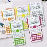 Calculatrice scientifique CTIFREE FC-82MS en plastique, petite, de bureau, avec fonction calendrier, pour étudiants, utilisation universitaire, haute qualité, pile bouton.