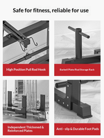 FRS Promotion : Rack de musculation multifonctionnel en acier 50x50mm, capacité 500kg, revêtement électrostatique, pour usage commercial