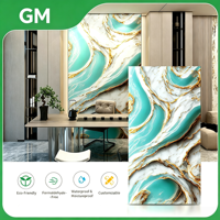 Panneau mural en PVC UV pour la décoration intérieure, fabrication directe d'usine, feuille de marbre PVC décorative pour l'intérieur