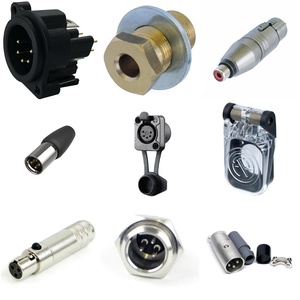 DE6MBAU XLR 连接器 6P <span class=keywords><strong>M</strong></span> XLR BLK/GLD S/CUP DE - Product Image 5