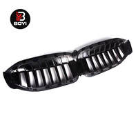 Calandre avant G20 pour BMW Série 3 2019 2020 2021 G20 G28 Noir brillant Calandre avant à ligne simple Calandre de pare-chocs avant Pièces automobiles