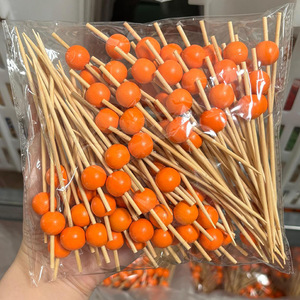 Vendita calda eco-friendly ricco Design creativo usa e getta per spiedini di colore naturale Cocktail di bambù - Product Image 2