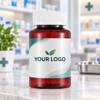 Flacon en plastique PET ambré durable de 150 ml, conteneur pour comprimés, pilulier, flacon pour comprimés, impression de logo personnalisée pour l'emballage des produits nutraceutiques