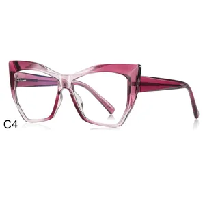 Mới hợp thời trang tùy chỉnh dày khung phụ nữ Cat Eye kính quang học cảnh tượng khung Eyewear Kính mắt Khung ánh sáng màu xanh kính mắt - Product Image 1