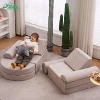 JELA Modernes Stoff-Sofa-Set mit Verstellbarer Höhe, 14-teilig, Luxuriöse Kissenrückenlehne, Quadratische Armlehnen für Kinder & Erwachsene, Hotelnutzung