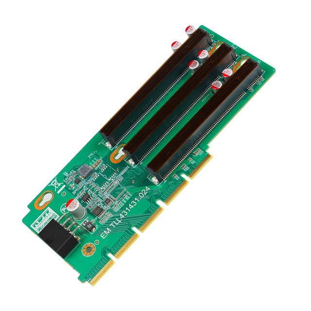 Hot Plug 3-Slot PCIe Adapter Board Double Memory ATX Server Riser Card for Mainboard Upgrades Enterprise IT Systems Plug Play