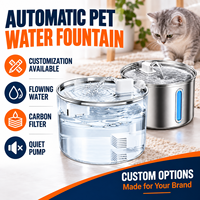 Fontaine à eau automatique pour chat de 3,2 L, fontaine à eau pour animaux de compagnie en acier inoxydable 304, distributeur d'eau filtrée ultra silencieux pour chats et chiens