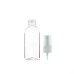 50ml स्पष्ट स्प्रे बोतल खाली छोटे प्लास्टिक ठीक धुंध काले स्प्रेयर के साथ सफेद कवर