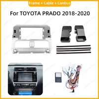 Nouveau style – Cadre d'autoradio Android 12,3 pouces pour TOYOTA Prado 120 (2004-2020) – Panneau de boutons et faisceau de câblage – Accessoires automobiles