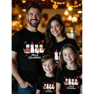 T-shirt da <span class=keywords><strong>donna</strong></span> a maniche corte <span class=keywords><strong>natalizia</strong></span>, stile europeo e americano, vestibilità ampia e snellente - Product Image 2