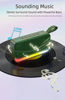 Enceinte portable BT 5.3 avec poignée, éclairage RGB coloré, contrôle vocal sans fil, application prise en charge, Boombox de bureau, vente en gros, usage intérieur