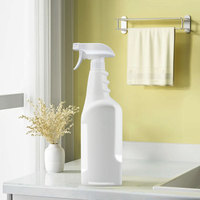 850ml HDPE Opaque Durable Résistant À La Corrosion En Plastique Blanc Déclencheur Pulvérisation Bouteilles De Nettoyage pour Cuisine Voiture Plancher Toilette