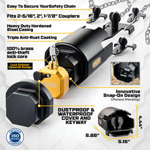 Cerradura de Acoplamiento para Barco/RV de Acero Endurecido Impermeable, Ajuste Universal, Resistente a Impactos de 16000 lb, Antirrobo, Cerradura de <span class=keywords><strong>Remolque</strong></span> de Alta Resistencia - Product Image 4