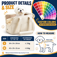 Sac de transport portable en coton pour petits chiens et chats, à porter à l'épaule, à la main ou en bandoulière – En stock, design mignon et tendance
