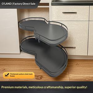 ตะกร้ามุมดีไซน์ยูเอฟโอทันสมัยสำหรับจัดเก็บในตู้ครัว พร้อมแผ่นกันลื่น - Product Image 3