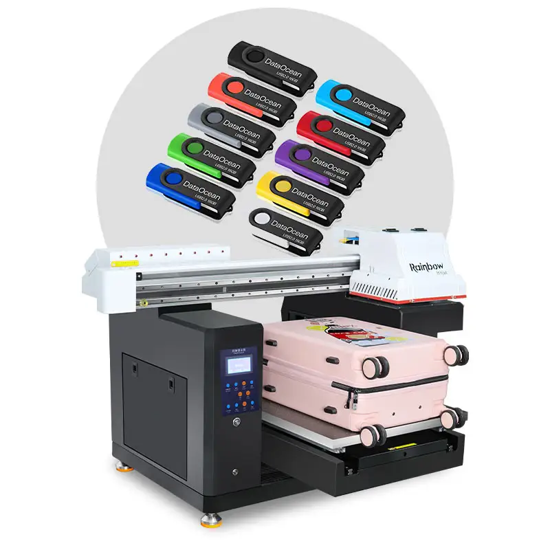 Rainbow Flagship A2 5070 printer uv A3 China price impresora Acrylic Phone Case Wood golfball Card UV Flatbed Printer