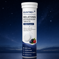 Complément alimentaire à la mélatonine pour le sommeil, agent gélifiant effervescent, vitamine B6, saveur baies, soutien au sommeil, 20 unités, marque privée OEM, suppléments à base de plantes