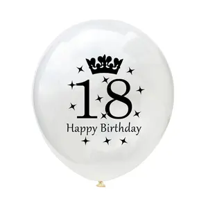 12インチラテックス風船お誕生日おめでとうパーティーの装飾大人 '18歳の数字 '記念テーマクリスマスのお祝い