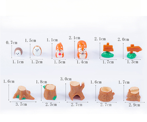 森動物かわいいリスハリネズミ樹脂装飾カスタム様々なマイクロ景観装飾品 - Product Image 6