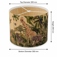 Abat-jour en bambou naturel imprimé, motif tropical, pour lampe de table, pliable, gain de place, vente en gros, OEM