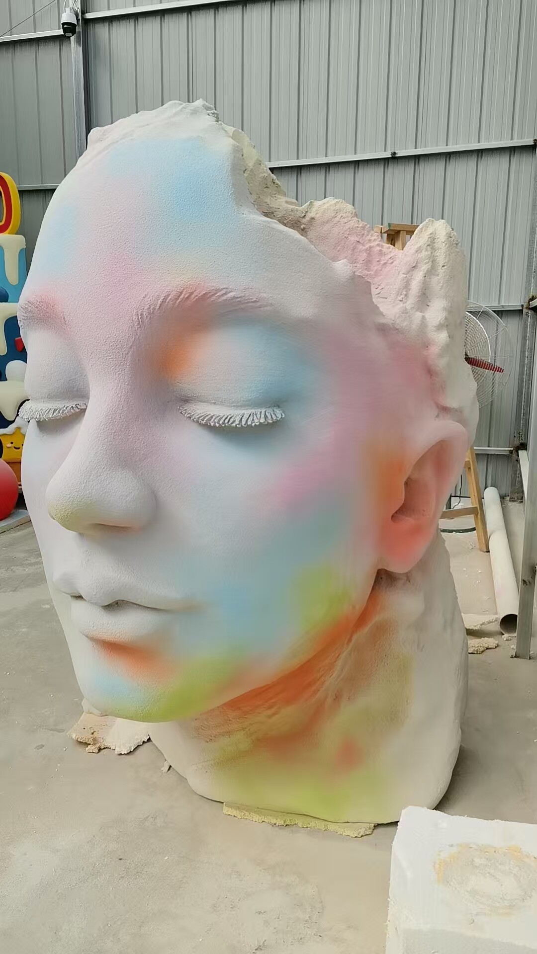 Mur coloré de 2 m de haut