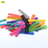 Ligature orthodontique dentaire colorée attache des bandes de caoutchouc élastiques pour supports matériel orthodontique