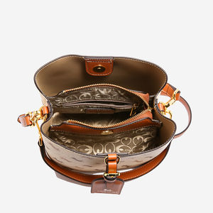 Bolso de Hombro de Lujo Ligero para Mujer, de PU, con Cierre de Cremallera, Elegante, Texturizado, con Diseño de Flores Antiguas, Moderno y Portátil, de Poliéster - Product Image 2