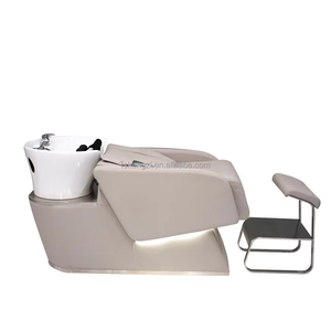 Unidad de lavado de cuenco de champú de peluquería de diseño moderno de alta calidad Silla de lavado de cabello con luz LED con unidades de retrolavado - Product Image 3