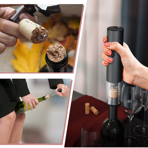 Accesorios <span class=keywords><strong>de</strong></span> <span class=keywords><strong>cocina</strong></span> inteligentes, abridor <span class=keywords><strong>de</strong></span> vino eléctrico 4 en 1, juego <span class=keywords><strong>de</strong></span> regalo con tapón <span class=keywords><strong>de</strong></span> vino, vertedor <span class=keywords><strong>de</strong></span> vino, base <span class=keywords><strong>de</strong></span> almacenamiento - Product Image 4