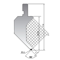 Poinçon supérieur CNC Miharting pour presse plieuse universelle - Outil de formage métallique durable en acier trempé résistant à l'usure, poli