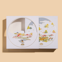 Boîtes personnalisées en carton emballage alimentaire gâteau de lune chocolat boîte cadeau rigide en papier pour biscuits, bonbons boîte de luxe pour gâteau de Noël