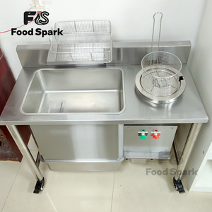 Machine à paner automatique en acier inoxydable 304 pour poulet, station de panage électrique avec réservoir d'eau pour poulet frit - Product Image 6