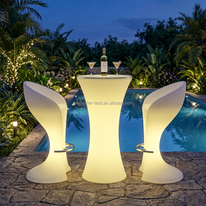 Muebles de Bar LED de Alta Gama para Exteriores, Usados en Restaurantes y Discotecas, Mesa y Sillas de Bar, Mesas Redondas para Eventos - Product Image 4