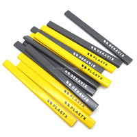 Crayon de charpentier de forme octogonale à échelle personnalisée crayon HB plat en bois de tilleul naturel