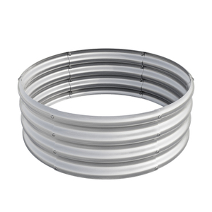 Silver Galvanized Metal Raised Garden Bed <b>Planter</b> Round Planting Tub for Home Flower <b>Vegetable</b> Herb Garden - Product Image 5