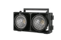 Projecteur LED Blinder IP65 Étanche 2*300W RGBALC Blanc Chaud Ra90 à 2 Yeux COB Tête Mobile Extérieur DMX512 en Alliage d'Aluminium Dimmable