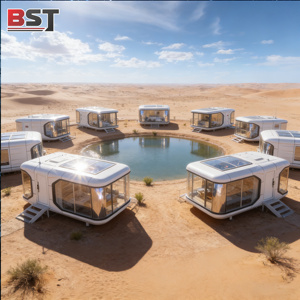 Casa Cápsula Prefabricada de Acero de Lujo Portátil, Espacio Pequeño Inteligente, Hotel Modular Móvil, Villa Impermeable - Product Image 3