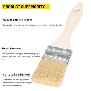 UJANG Vente en gros de pinceaux <span class=keywords><strong>extra</strong></span> fins Manche en bois de filament synthétique avec virole en acier métallique Pinceau à peinture - Product Image 2