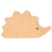 Fancy Hedgehog Hình Có Khung Tự Nhiên Cork Board Với Lỗ Treo Cho Tường Thông Báo, Dày 10Mm X 440Mm X 255Mm