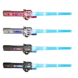 Sabre laser LED extensible de haute qualité, jouet 2-en-1, épée lumineuse en plastique pour enfants - Product Image 6