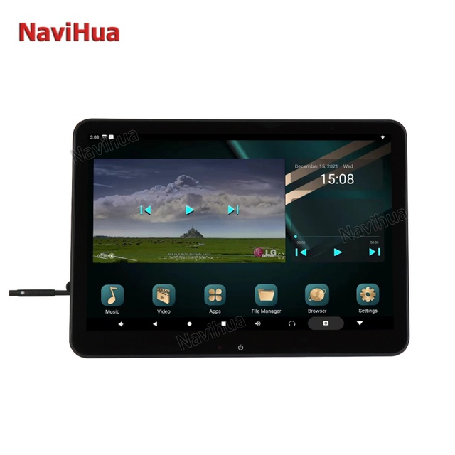 Navihua 10.5'' Headrest CarDvd Player Car Headrest Monitor Car Back Rear Seat LCD Roof TV Universal Car Headrest Android Monitor