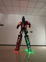 Costume de robot dansant réaliste 3D pour adultes, LED, cosplay, inspiré des films et de la télévision, costume lumineux pour boîte de nuit