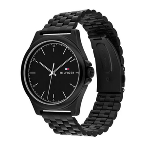 Orologio analogico al quarzo da uomo Tommy Hilfiger Norris, quadrante nero, bracciale in acciaio inossidabile 1710613 - Product Image 3