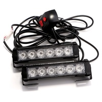 Luz de Advertencia Estroboscópica de Emergencia para Automóvil, Luces LED Intermitentes de Funcionamiento Diurno, 6 LED, 8 Modos de Destello, 12 V