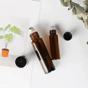 2Ml 3Ml 5Ml 10Ml Chai Thủy Tinh Màu Hổ Phách Botellas Cho Nước Hoa Tinh Dầu Mỹ Phẩm Chum Rỗng Lăn Bal Trên Chai