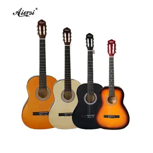 China custom marca preço barato personalizado basswood com Cordas De Nylon guitarra clássica 1/4 1/2 3/4 4/4 qualidade de instrumentos de corda