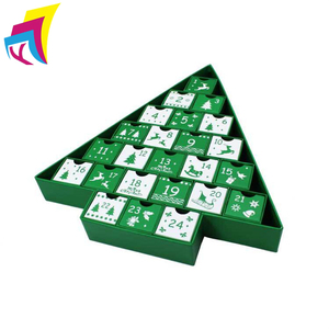 2022 New Custom christmas tree box Christmas Muslim Ramadan Advent Calendar Gift Box