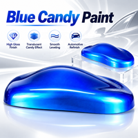 Cat Candy Biru 1K Otomotif Akrilik Basecoat Kilap Tinggi Efek Transparan OEM Kustom Pabrik Grosir Refinish Mobil
